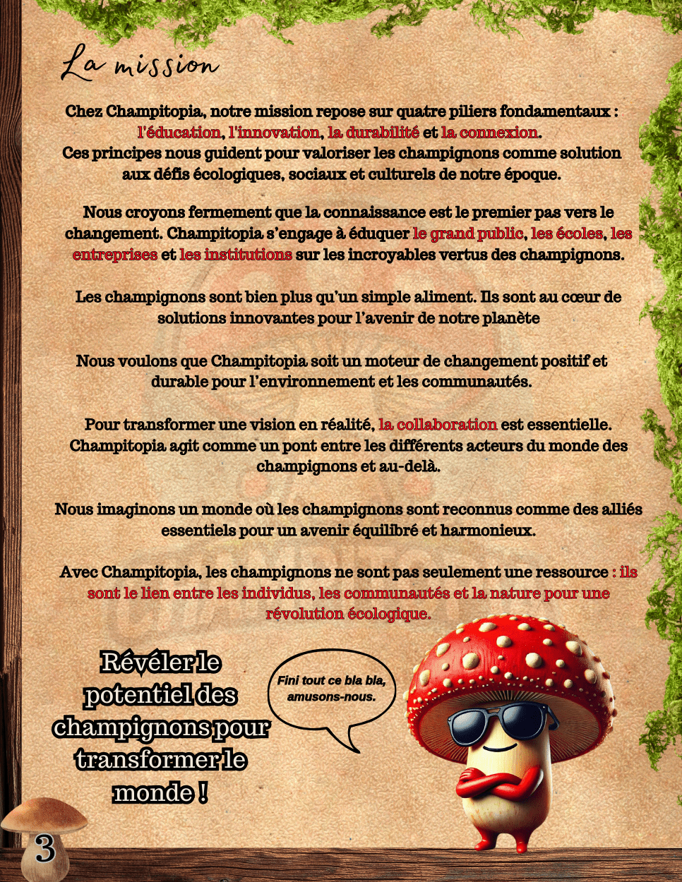 EBOOK documentaire - Édition 1 - ¨L'univers merveilleux des champignon¨ - Champitopia