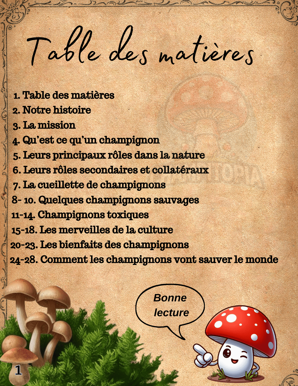 EBOOK documentaire - Édition 1 - ¨L'univers merveilleux des champignon¨ - Champitopia