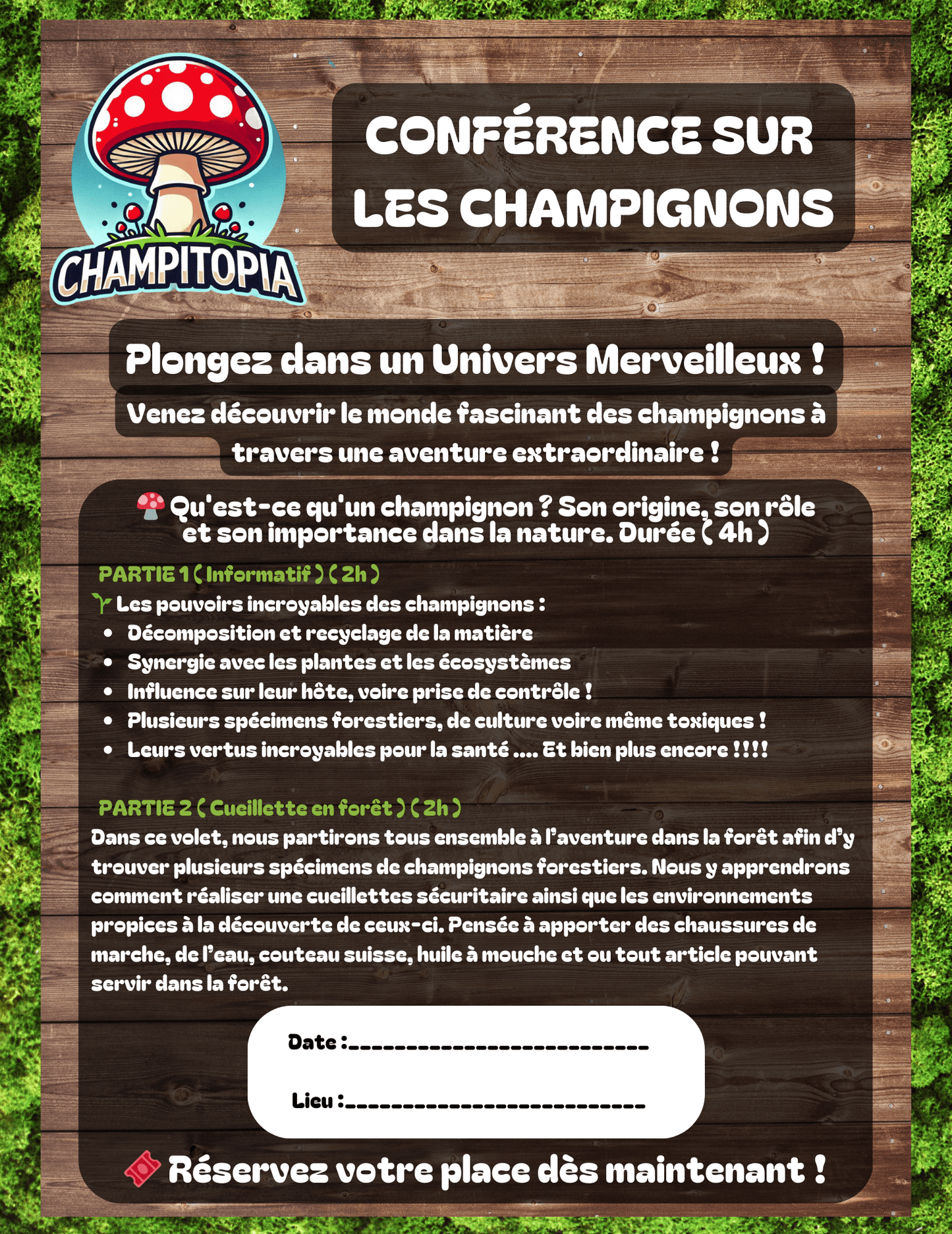 Conférence - Aventure (4h) - Champitopia