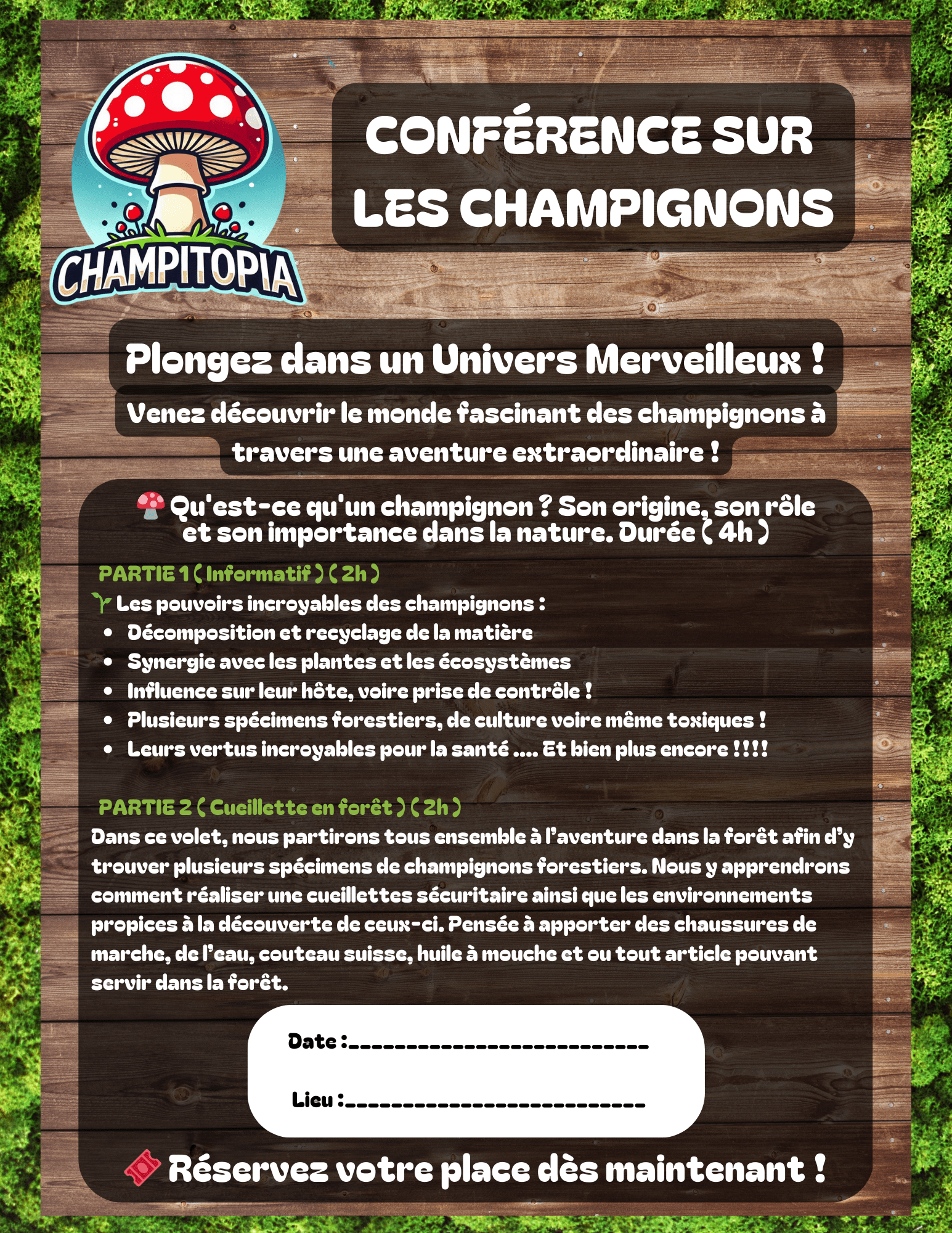 Conférence - Aventure (4h) - Champitopia